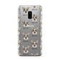Cardigan Welsh Corgi Icon with Name Samsung Galaxy S9 Plus Case on Silver phone