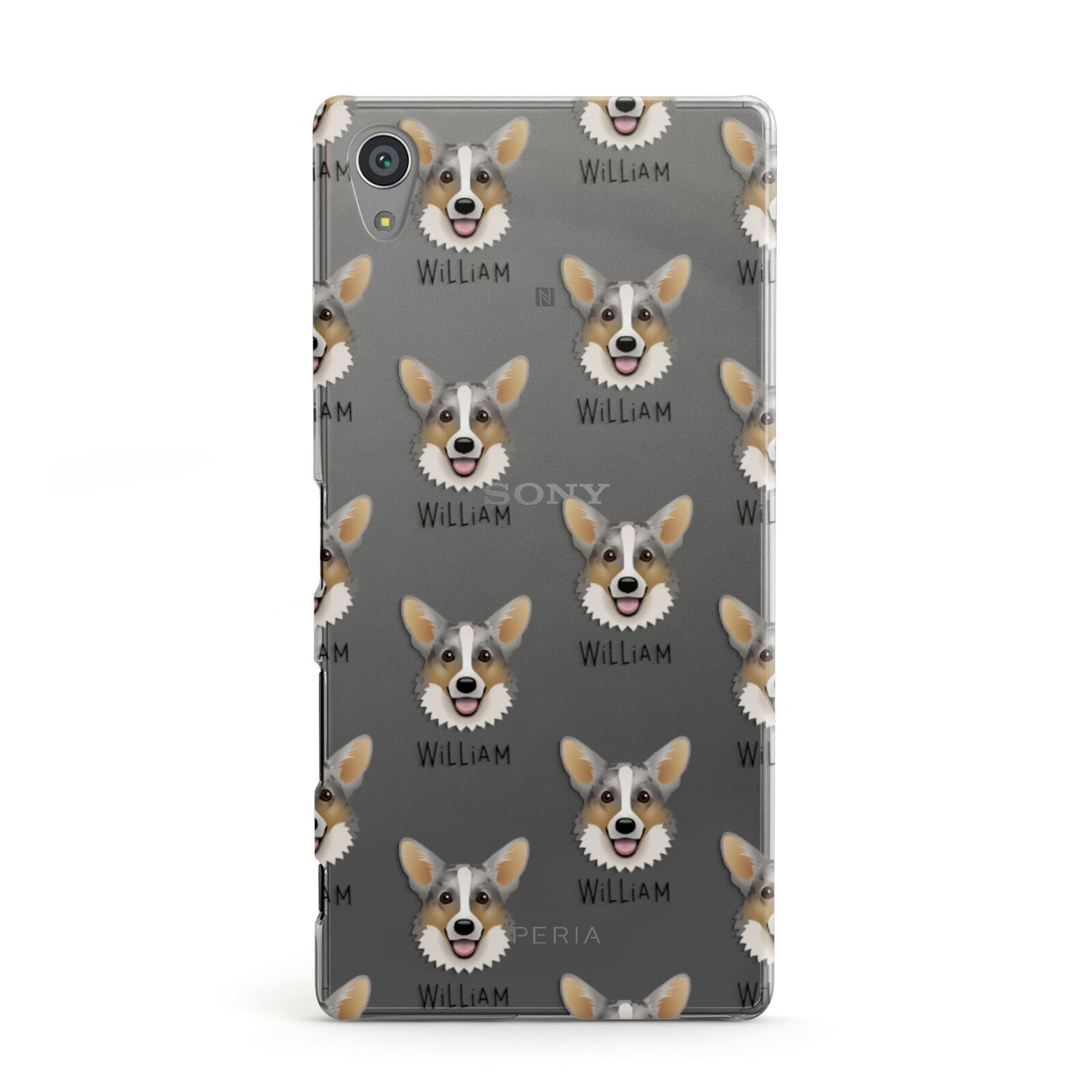 Cardigan Welsh Corgi Icon with Name Sony Xperia Case