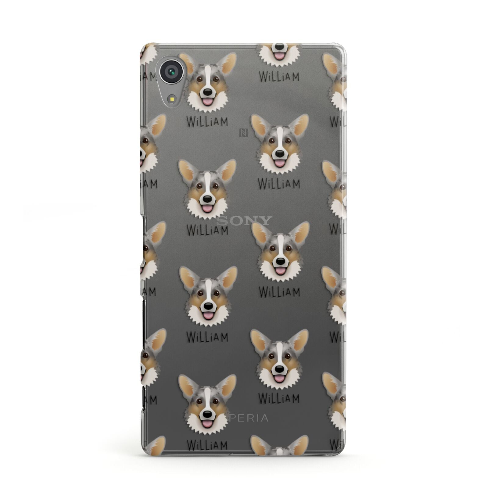 Cardigan Welsh Corgi Icon with Name Sony Xperia Case
