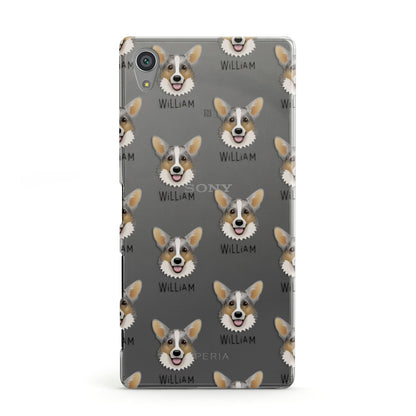Cardigan Welsh Corgi Icon with Name Sony Xperia Case