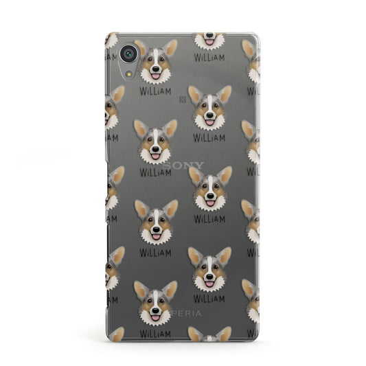 Cardigan Welsh Corgi Icon with Name Sony Xperia Case
