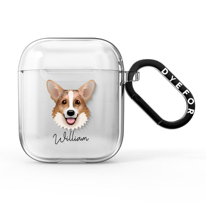 Cardigan Welsh Corgi Personalised AirPods Clear Case