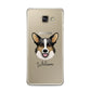 Cardigan Welsh Corgi Personalised Samsung Galaxy A3 2016 Case on gold phone