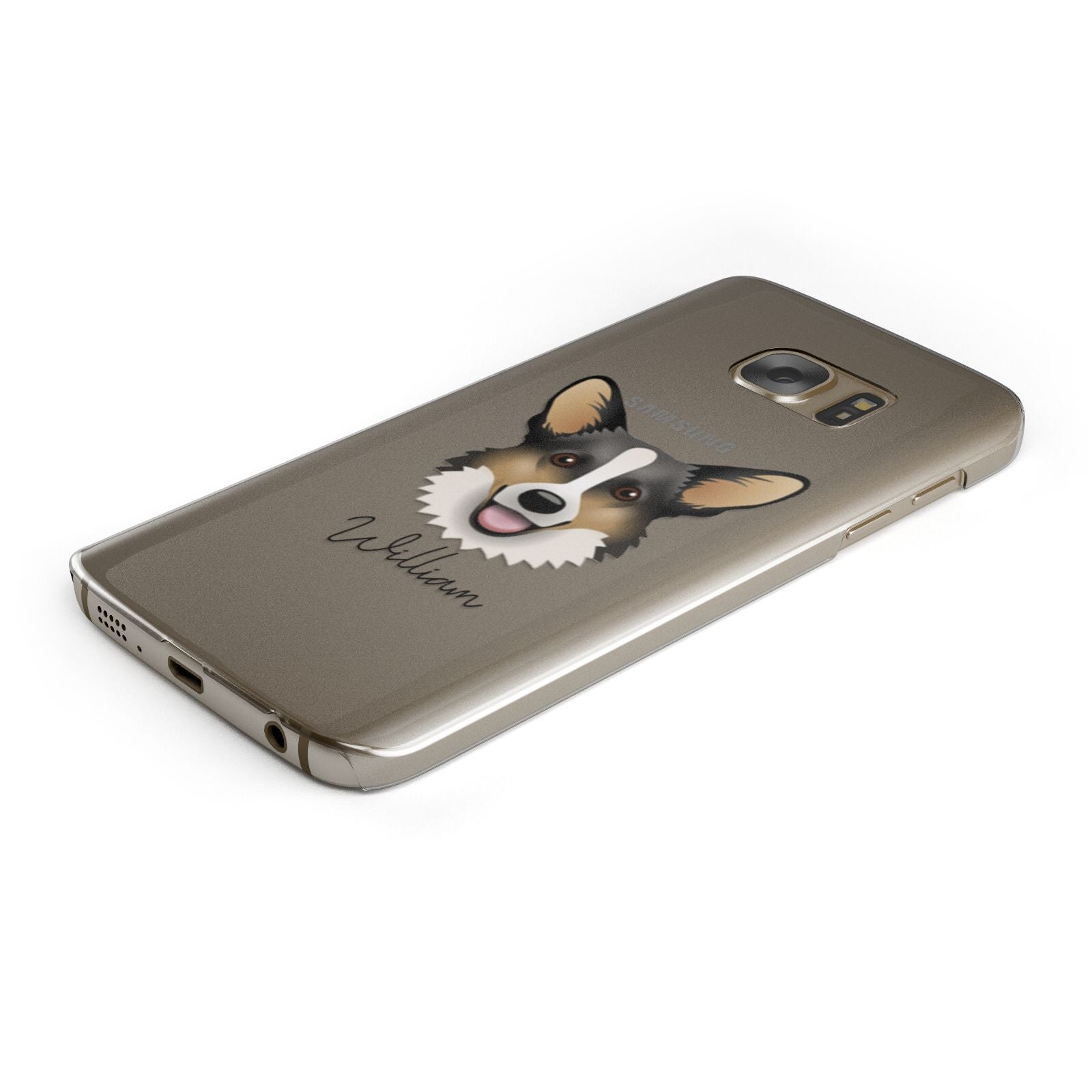 Cardigan Welsh Corgi Personalised Samsung Galaxy Case Bottom Cutout