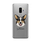 Cardigan Welsh Corgi Personalised Samsung Galaxy S9 Plus Case on Silver phone