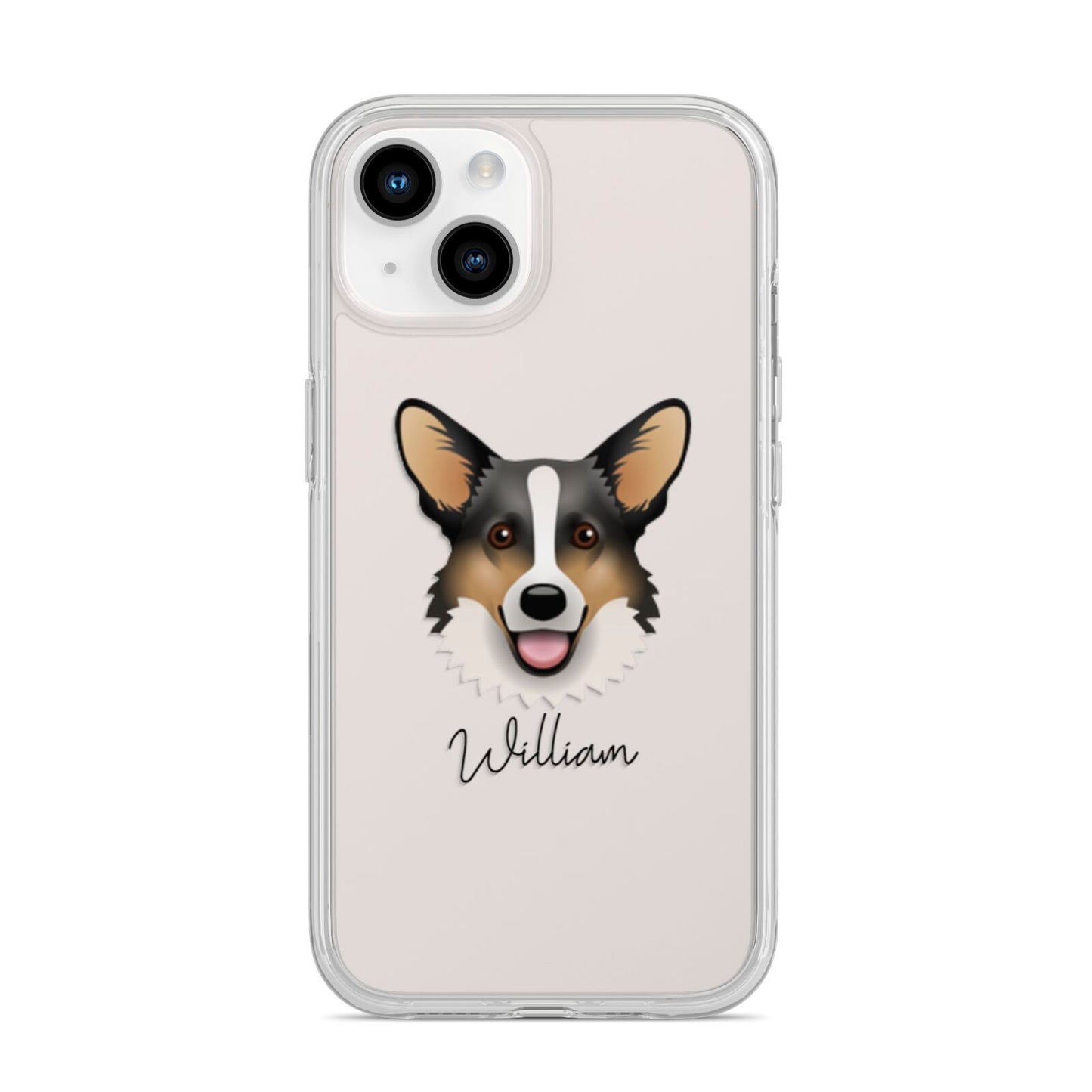 Cardigan Welsh Corgi Personalised iPhone 14 Clear Tough Case Starlight