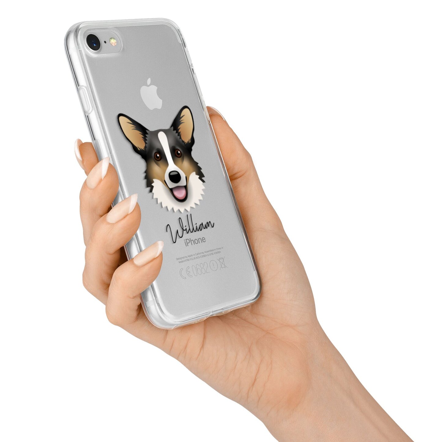 Cardigan Welsh Corgi Personalised iPhone 7 Bumper Case on Silver iPhone Alternative Image