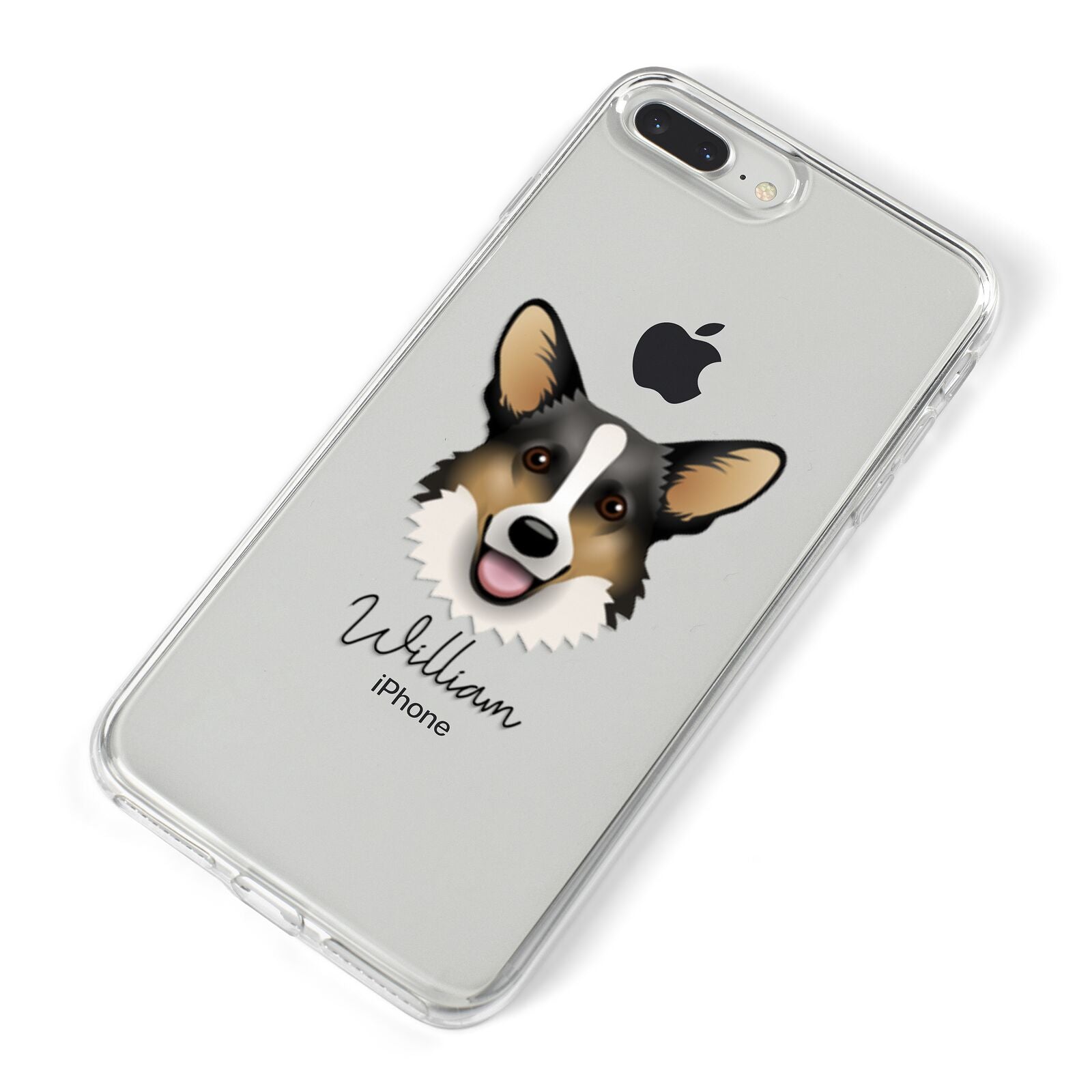 Cardigan Welsh Corgi Personalised iPhone 8 Plus Bumper Case on Silver iPhone Alternative Image