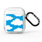 Cartoon Clouds and Blue Sky AirPods Glitter Case