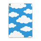 Cartoon Clouds and Blue Sky Apple iPad Gold Case
