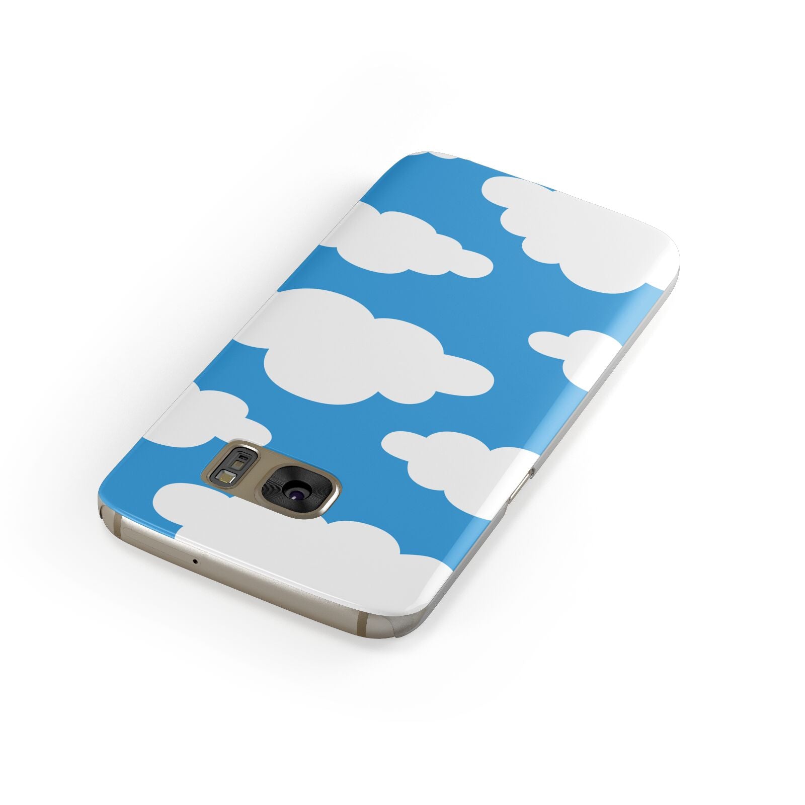 Cartoon Clouds and Blue Sky Samsung Galaxy Case Front Close Up