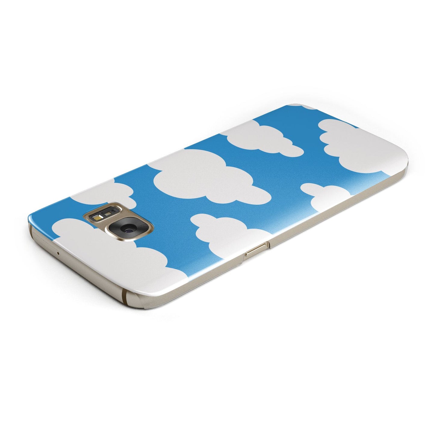 Cartoon Clouds and Blue Sky Samsung Galaxy Case Top Cutout