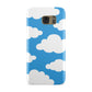 Cartoon Clouds and Blue Sky Samsung Galaxy Case