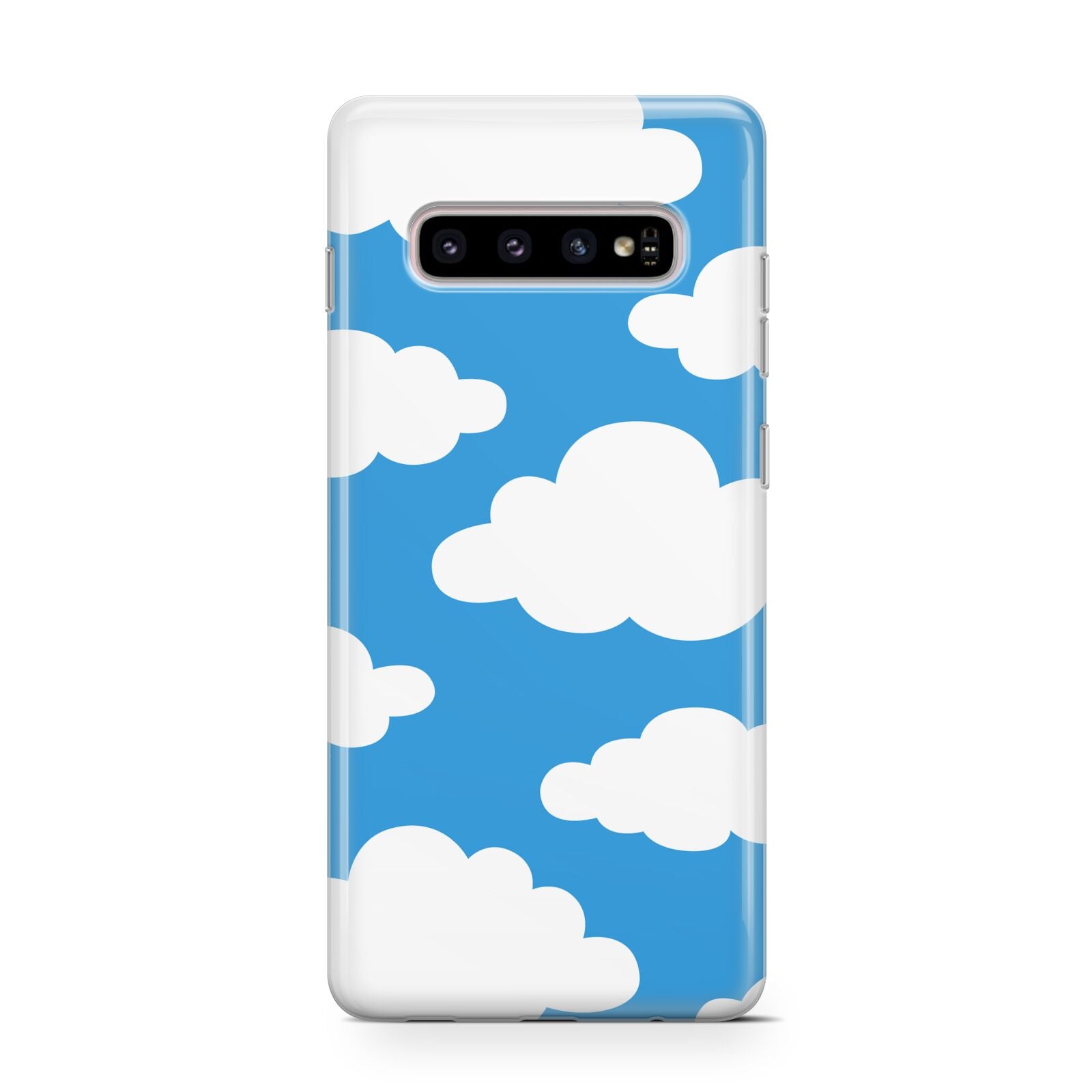 Cartoon Clouds and Blue Sky Samsung Galaxy S10 Case