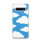 Cartoon Clouds and Blue Sky Samsung Galaxy S10 Plus Case