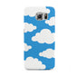 Cartoon Clouds and Blue Sky Samsung Galaxy S6 Case