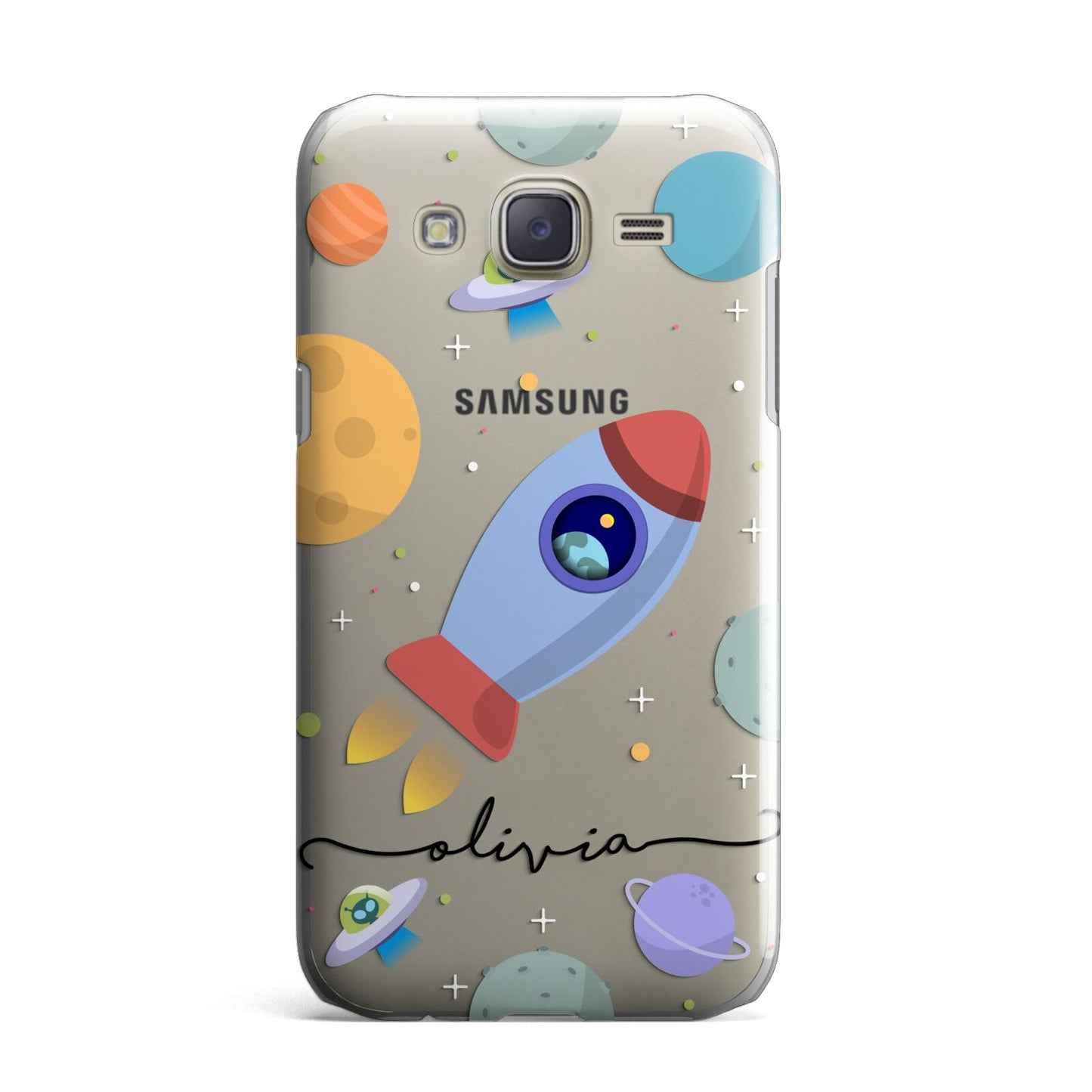 Cartoon Space Artwork with Name Samsung Galaxy J7 Case