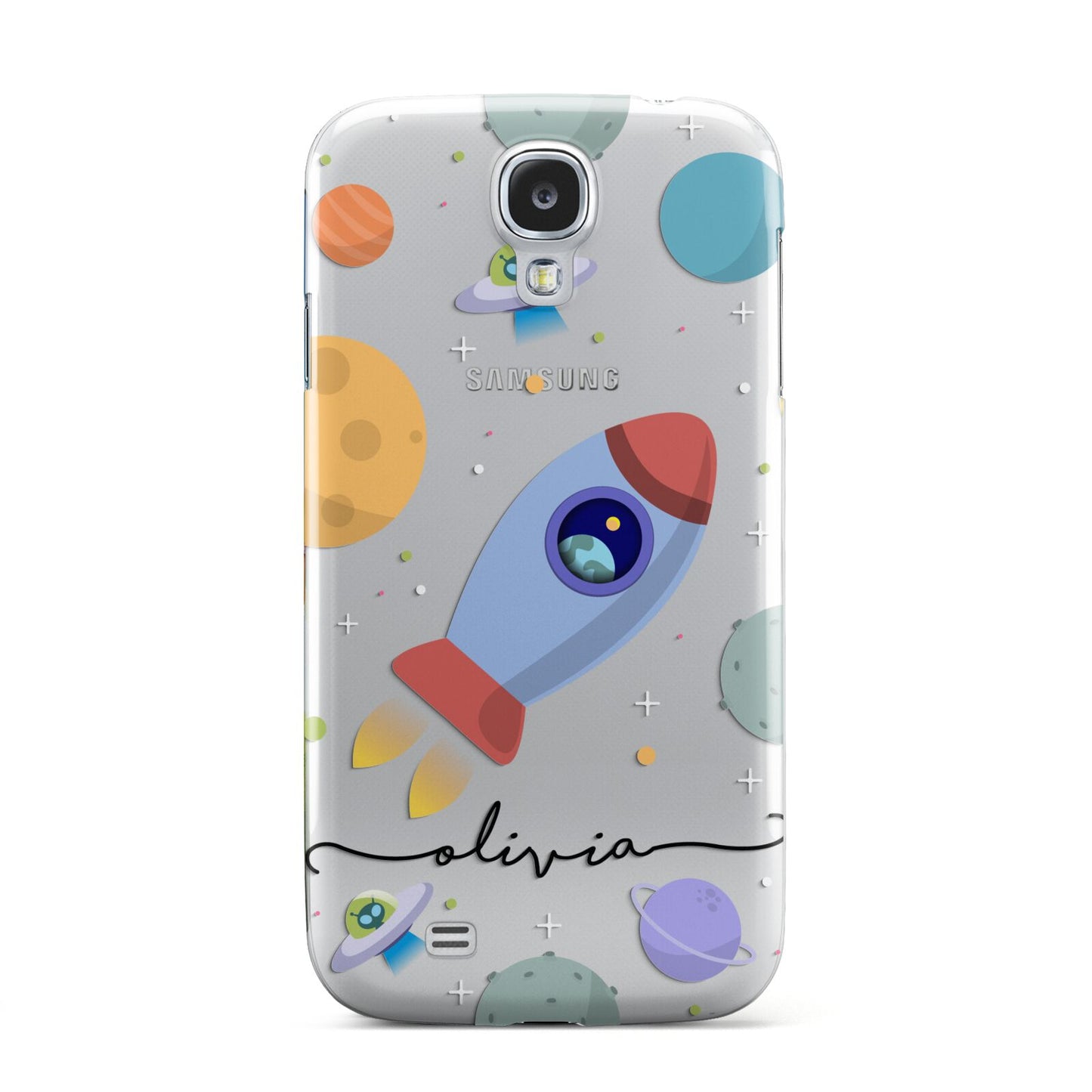 Cartoon Space Artwork with Name Samsung Galaxy S4 Case