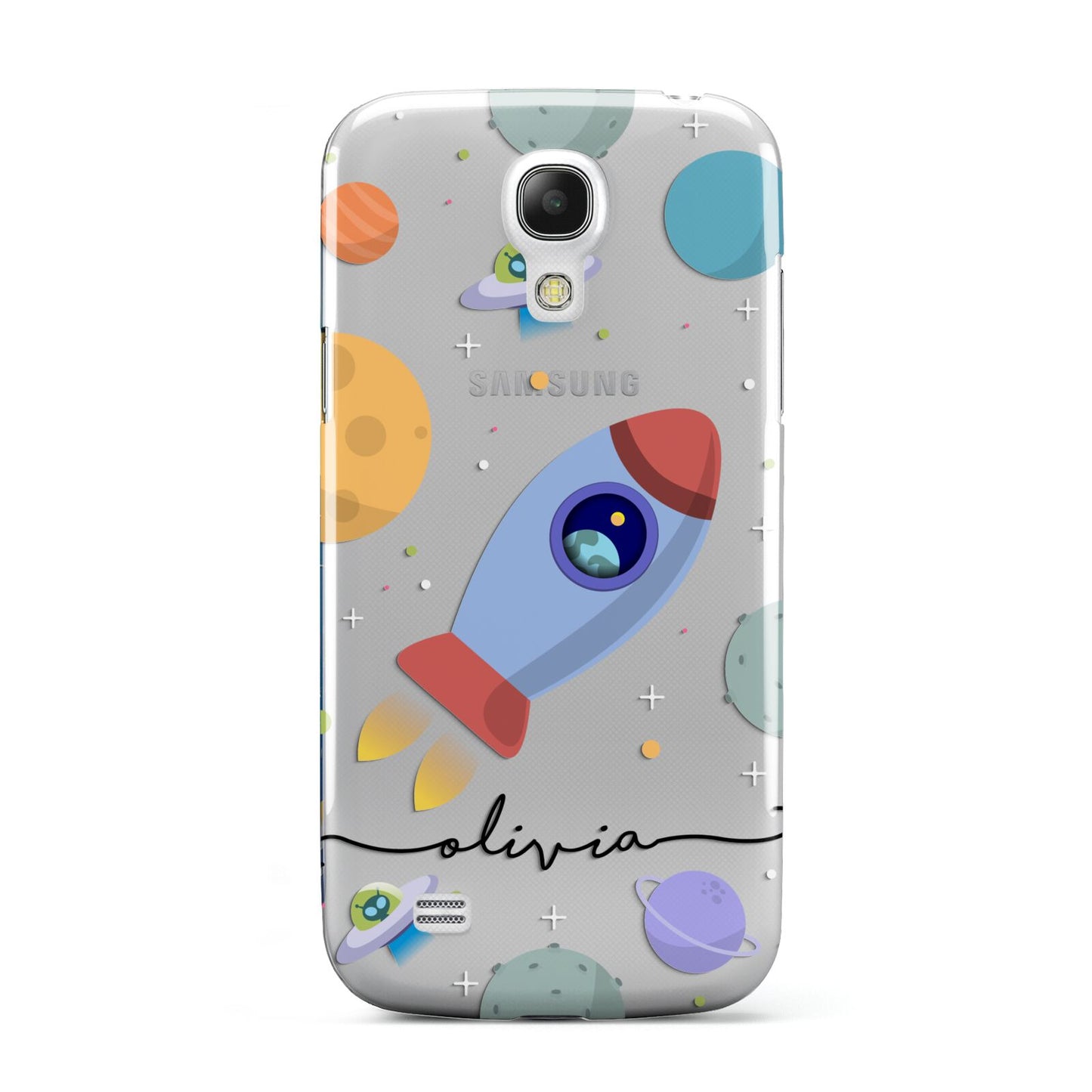 Cartoon Space Artwork with Name Samsung Galaxy S4 Mini Case