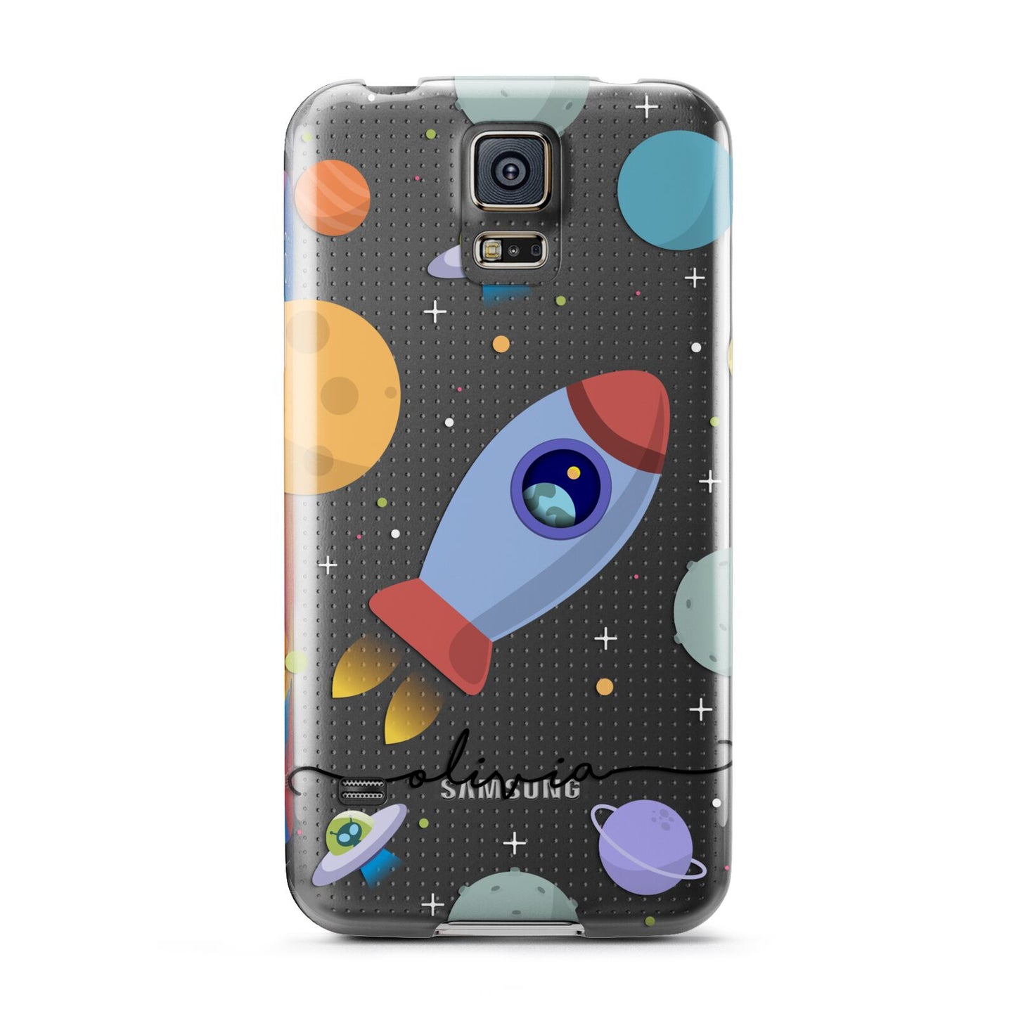 Cartoon Space Artwork with Name Samsung Galaxy S5 Case