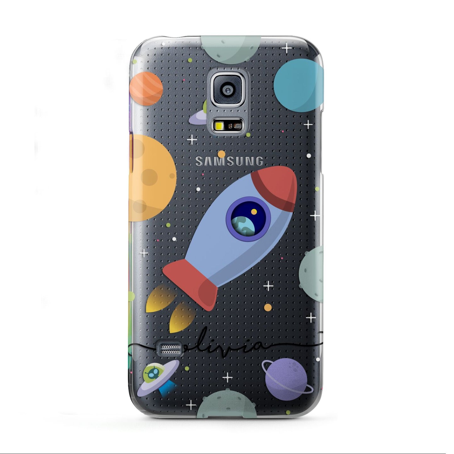 Cartoon Space Artwork with Name Samsung Galaxy S5 Mini Case