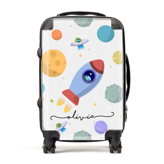 Cartoon Space Artwork with Name Suitcase