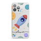 Cartoon Space Artwork with Name iPhone 13 Pro Max Clear Bumper Case