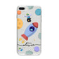Cartoon Space Artwork with Name iPhone 8 Plus Bumper Case on Silver iPhone
