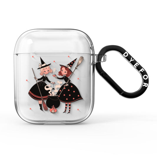 Cartoon Witch Girls AirPods Clear Case