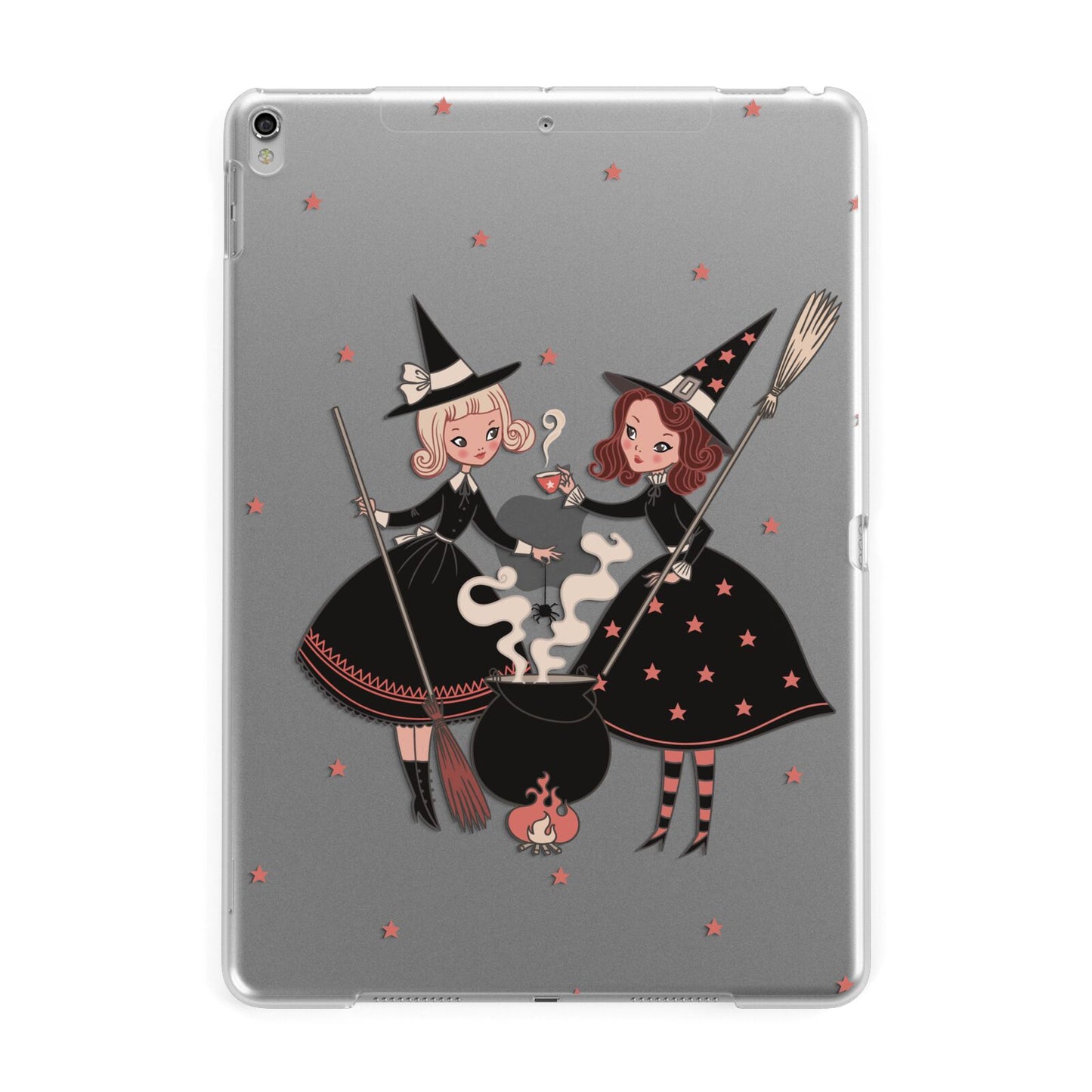 Cartoon Witch Girls Apple iPad Silver Case