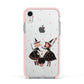 Cartoon Witch Girls Apple iPhone XR Impact Case Pink Edge on Silver Phone