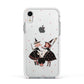 Cartoon Witch Girls Apple iPhone XR Impact Case White Edge on Silver Phone