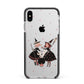 Cartoon Witch Girls Apple iPhone Xs Max Impact Case Black Edge on Silver Phone