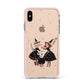 Cartoon Witch Girls Apple iPhone Xs Max Impact Case Pink Edge on Gold Phone