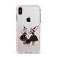 Cartoon Witch Girls Apple iPhone Xs Max Impact Case Pink Edge on Silver Phone