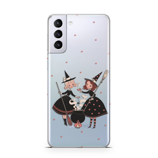 Cartoon Witch Girls Samsung S21 Plus Phone Case