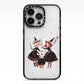 Cartoon Witch Girls iPhone 13 Pro Black Impact Case on Silver phone