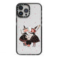 Cartoon Witch Girls iPhone 13 Pro Max Black Impact Case on Silver phone