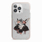 Cartoon Witch Girls iPhone 13 Pro TPU Impact Case with Pink Edges