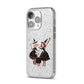 Cartoon Witch Girls iPhone 14 Pro Glitter Tough Case Silver Angled Image