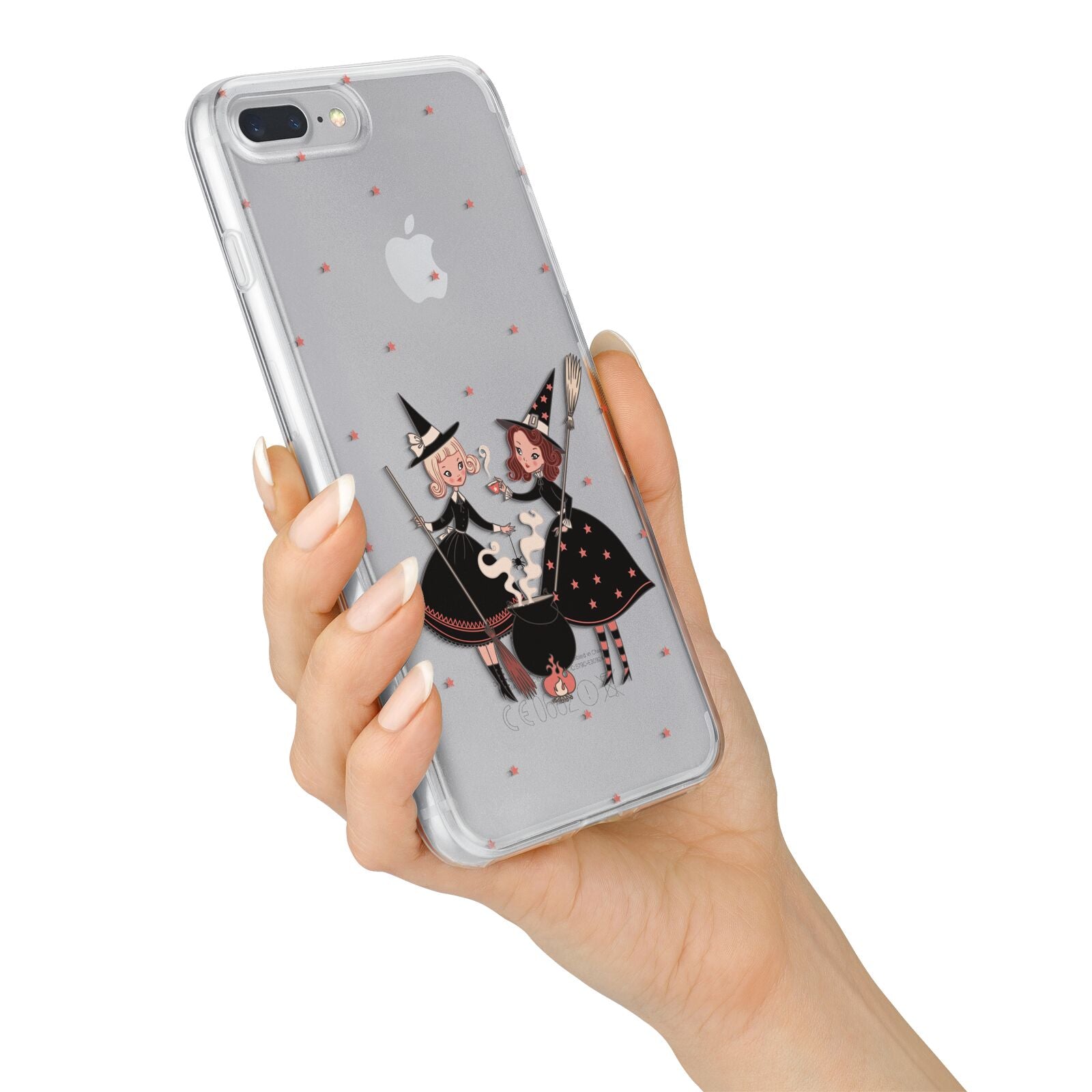 Cartoon Witch Girls iPhone 7 Plus Bumper Case on Silver iPhone Alternative Image