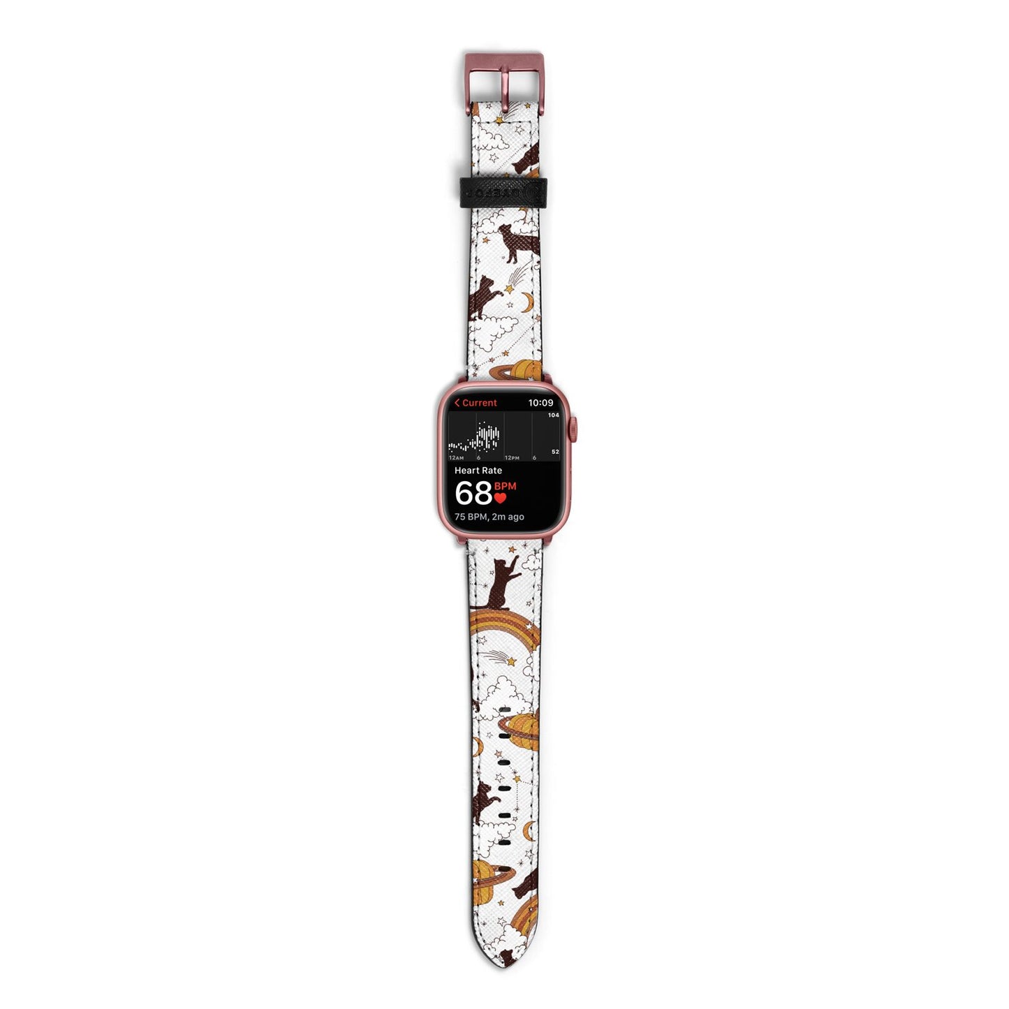 Cat Constellation Apple Watch Strap Size 38mm with Rose Gold Hardware