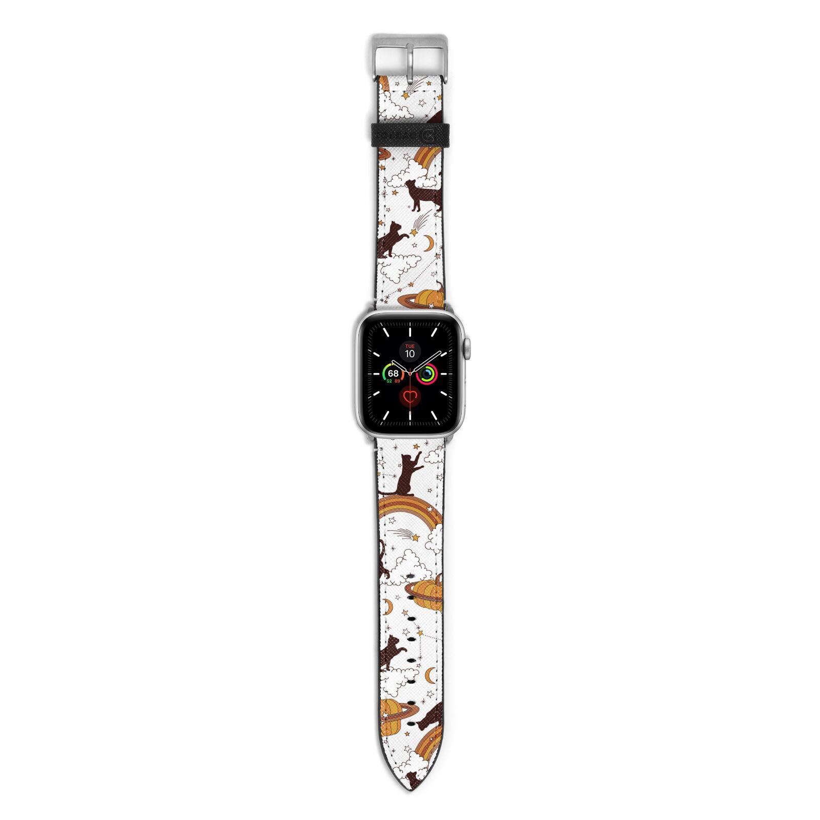 Cat Constellation Apple Watch Strap with Silver Hardware