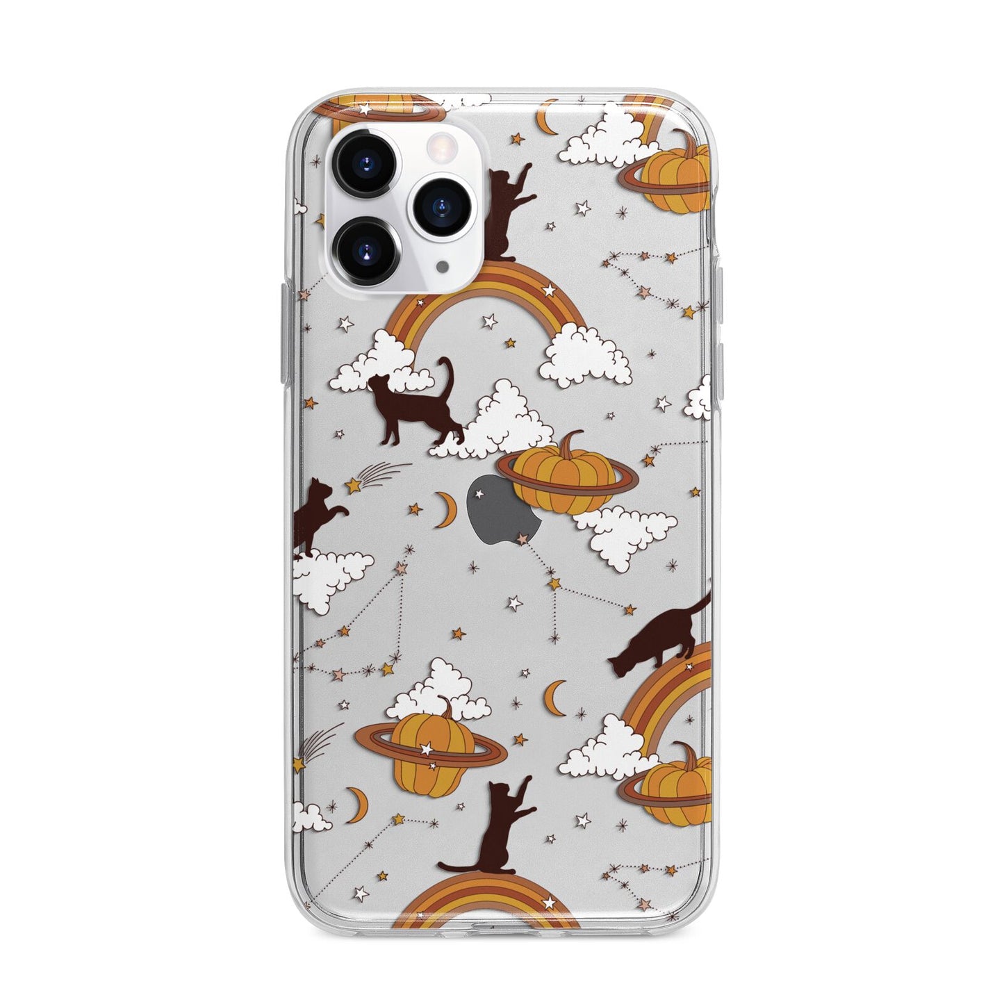 Cat Constellation Apple iPhone 11 Pro in Silver with Bumper Case