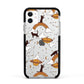 Cat Constellation Apple iPhone 11 in White with Black Impact Case