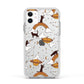 Cat Constellation Apple iPhone 11 in White with White Impact Case