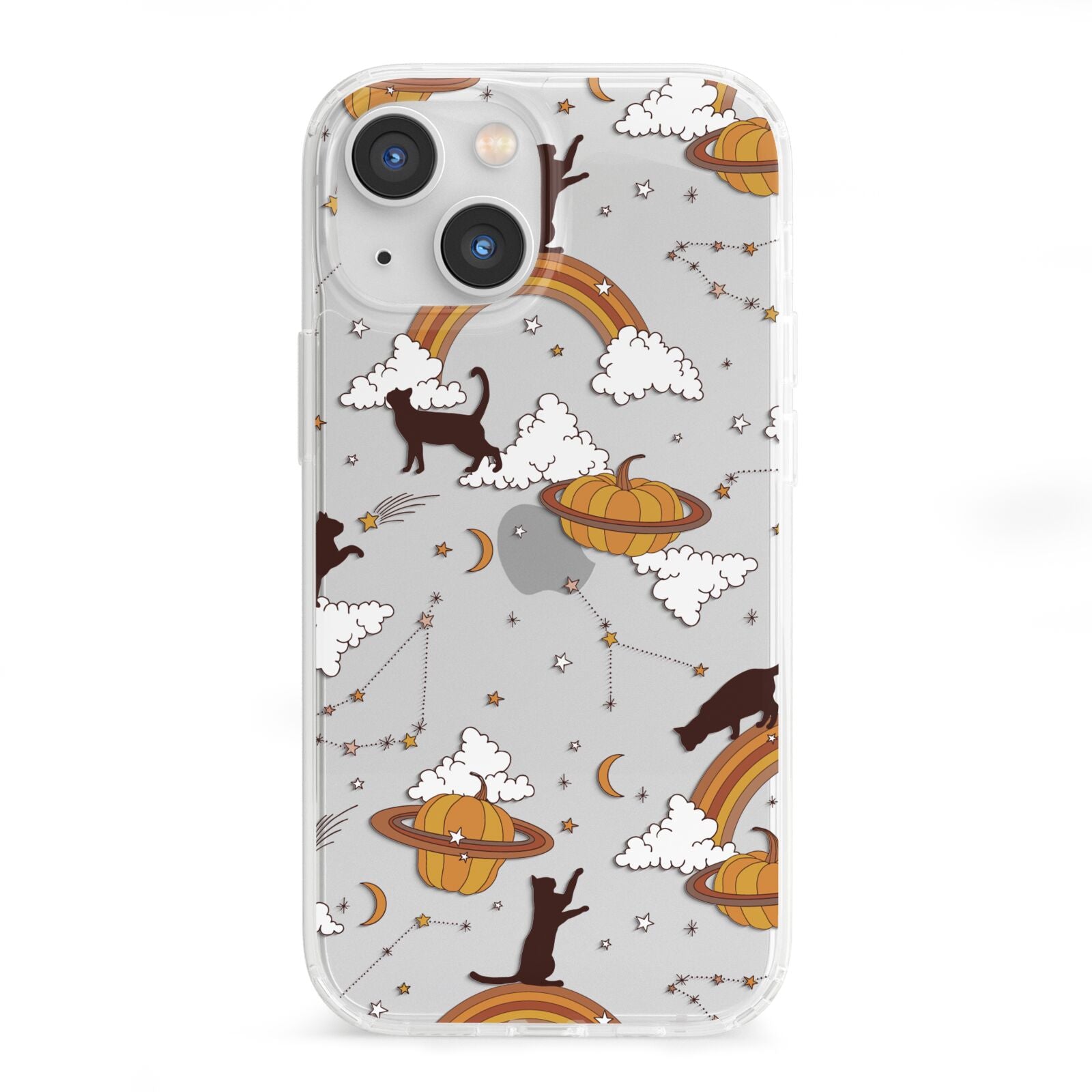 Cat Constellation iPhone 13 Mini Clear Bumper Case