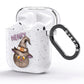 Cat in Witches Hat Custom AirPods Glitter Case Side Image