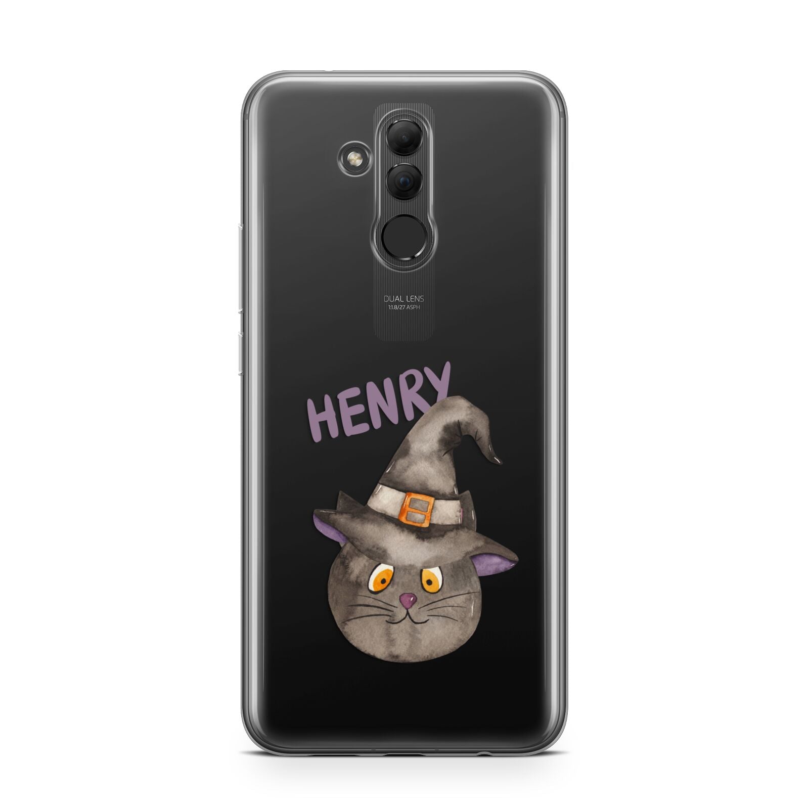 Cat in Witches Hat Custom Huawei Mate 20 Lite