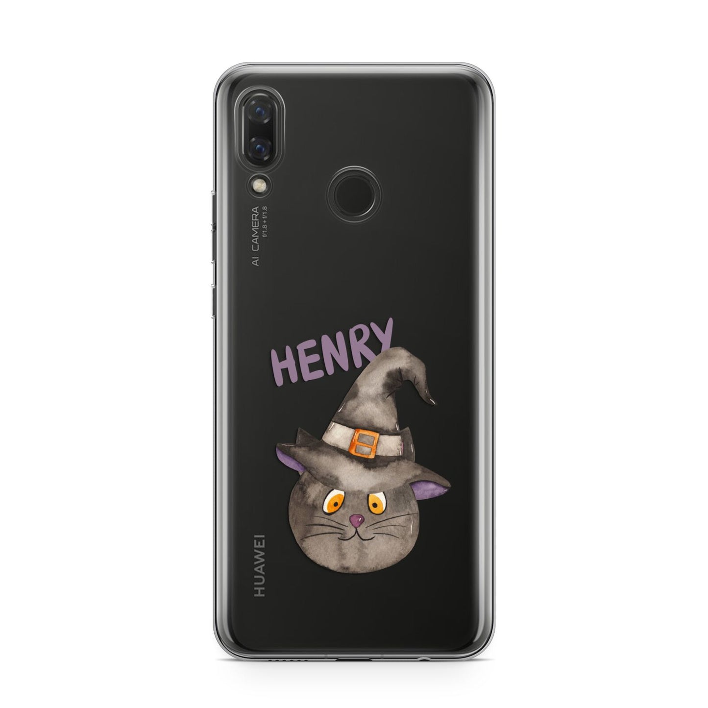 Cat in Witches Hat Custom Huawei Nova 3 Phone Case
